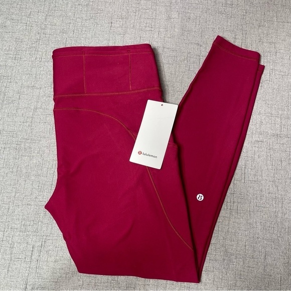 Lululemon Fast & Free Tech Fleece High Rise Leggings with Pockets 12 14 NWT - Picture 2 of 9